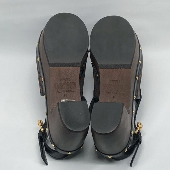 Moschino Brown and Black Clogs - Picture 12 of 14